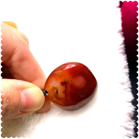 Natural Evil Eye Botswana Agate Pendant Stone Necklace - Picture 5 of 8